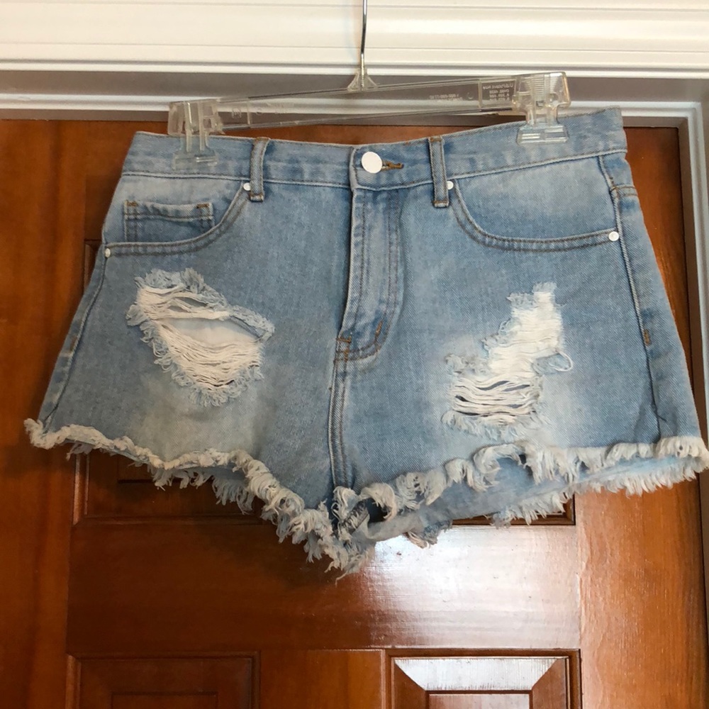 Distressed Jean Shorts